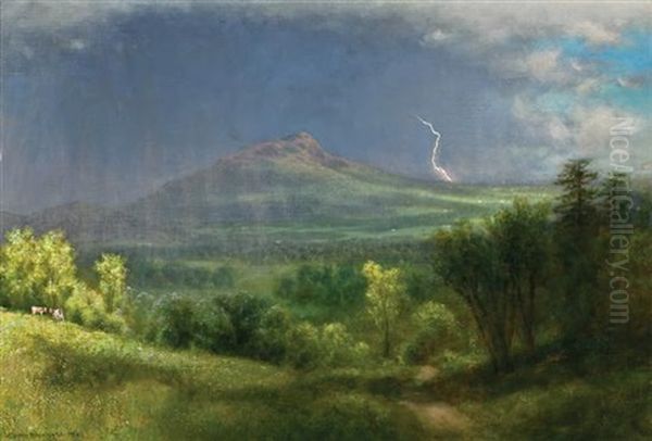 Owl's Head In Storm In Vermont Oil Painting by Charles Dorman Robinson