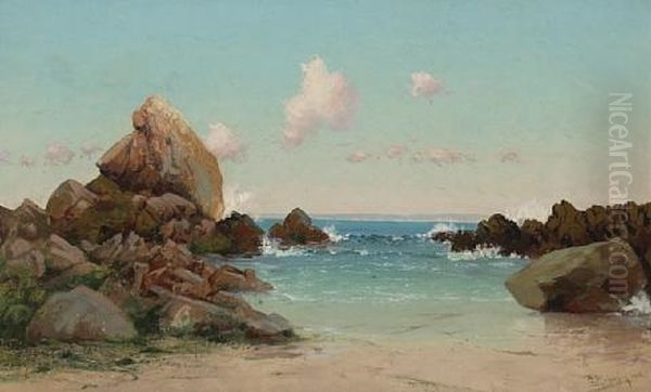 Beach Scene, Monterey Peninsula Oil Painting by Charles Dorman Robinson