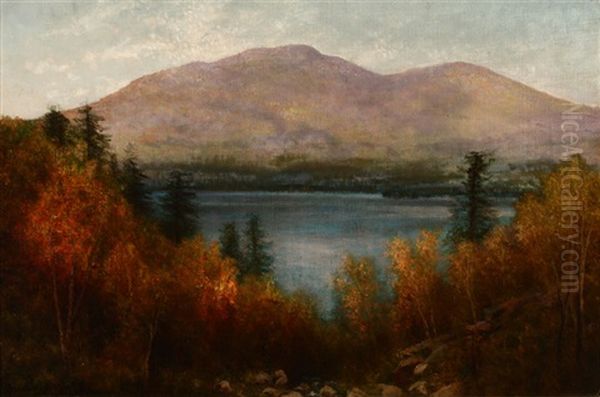 Indian Summer At Lake Arrowhead California, Autumn Foliage In California Oil Painting by Charles Dorman Robinson