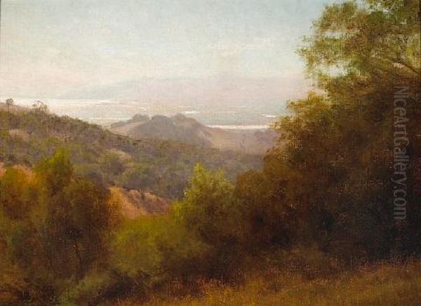 A View Of The Bay (sausalito?) Oil Painting by Charles Dorman Robinson