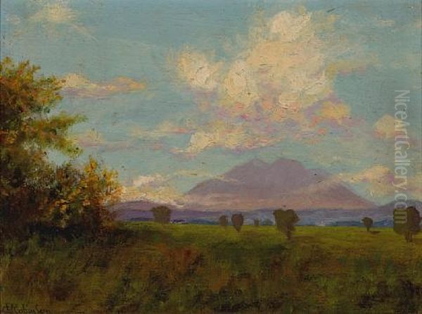 Mt. Diablo From Antioch Oil Painting by Charles Dorman Robinson