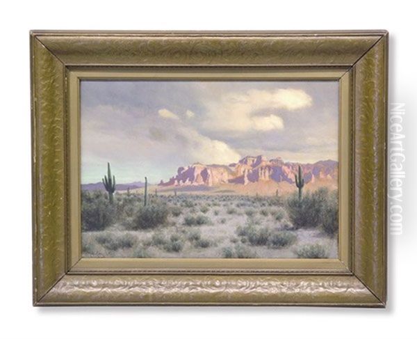 Superstition Mountains, Near Tucson, Arizona Oil Painting by Charles Dorman Robinson