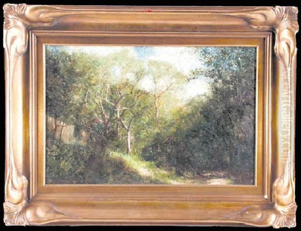 Wooded Landscape Oil Painting by Charles Dorman Robinson