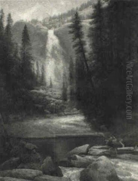 Nevada Falls, Yosemite Oil Painting by Charles Dorman Robinson