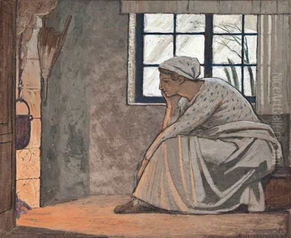 Contemplation Oil Painting by Frederic Cayley Robinson