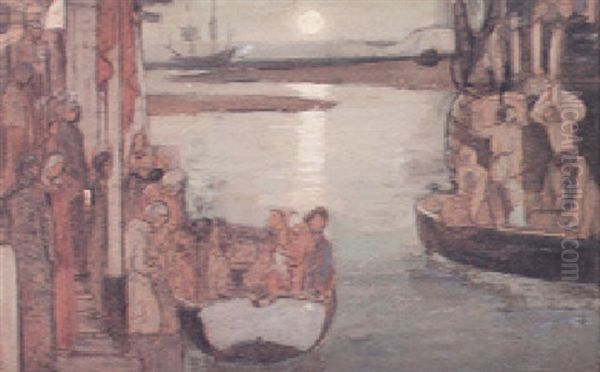 The Emigrants Oil Painting by Frederic Cayley Robinson