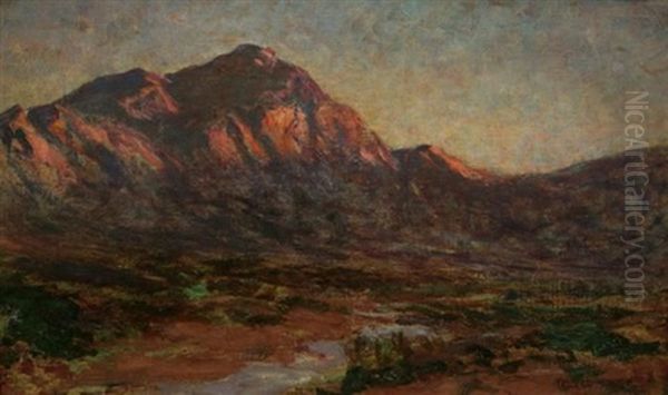 Mountainous Landscape Oil Painting by George Crosland Robinson