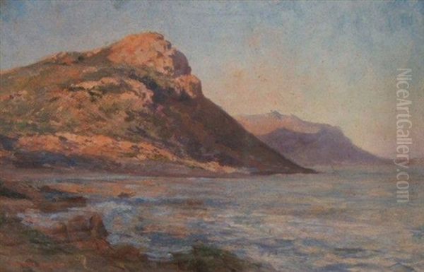 Glencairn Beach And Elsie's Peak Oil Painting by George Crosland Robinson