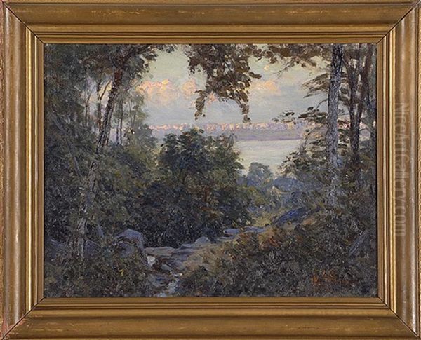 On The Banks Of The Hudson Oil Painting by Hal Robinson