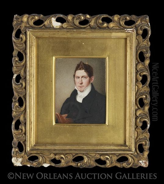 Miniature Portrait Of Adam Seckel Oil Painting by John Robinson