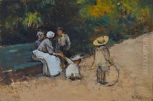 Im Park Oil Painting by Theodore Robinson