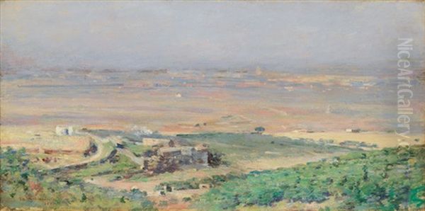 Landschaft In Der Toskana Oil Painting by Theodore Robinson