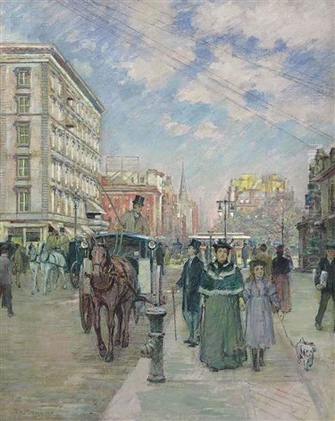 Fifth Avenue At 23rd Street Oil Painting by Theodore Robinson