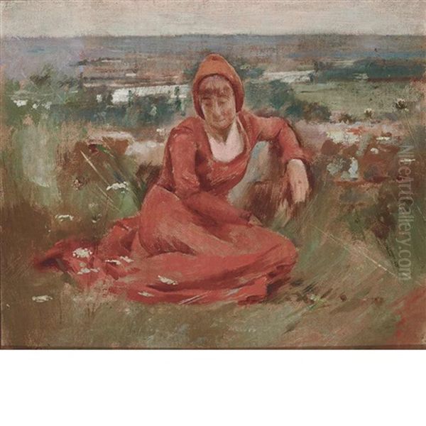 Moyen-age Oil Painting by Theodore Robinson