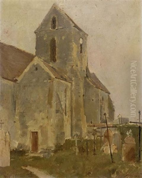 Church, Recloses Oil Painting by Theodore Robinson