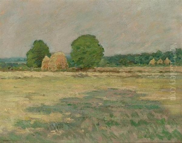 Grain Field, Nj Oil Painting by Theodore Robinson