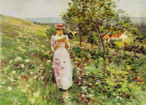 Summer Hillside, Giverny Oil Painting by Theodore Robinson