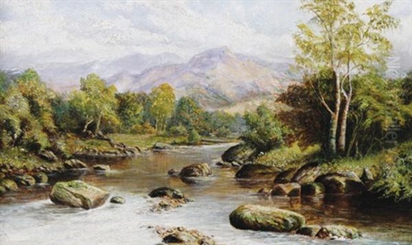 The Vale Of Festiniog Oil Painting by Thomas Harris Robinson