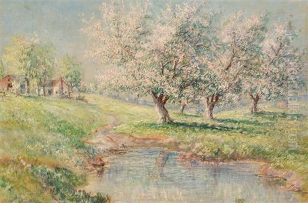 Spring Landscape Oil Painting by William S. Robinson