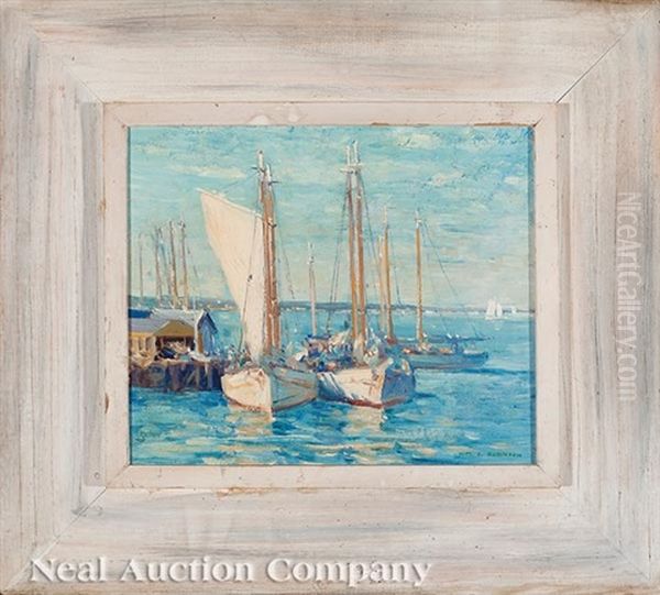 Sailboats, Biloxi, Mississippi Oil Painting by William S. Robinson