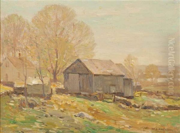 Springtime At The Farm Oil Painting by William S. Robinson