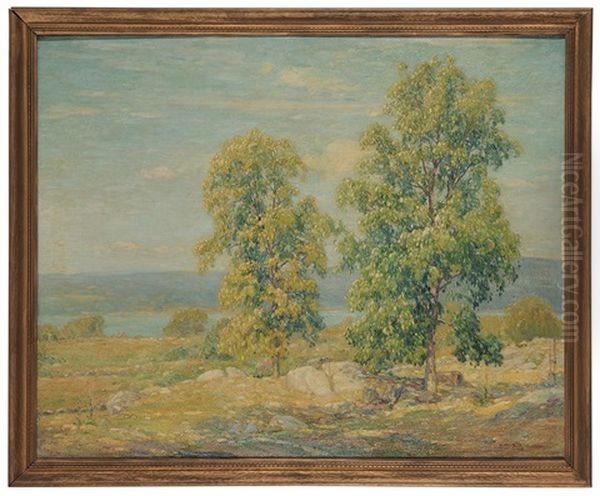 Hickory Trees Oil Painting by William S. Robinson