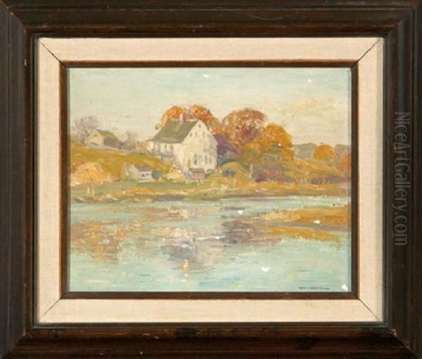 View Of A Homestead, Flanders, Connecticut Oil Painting by William S. Robinson