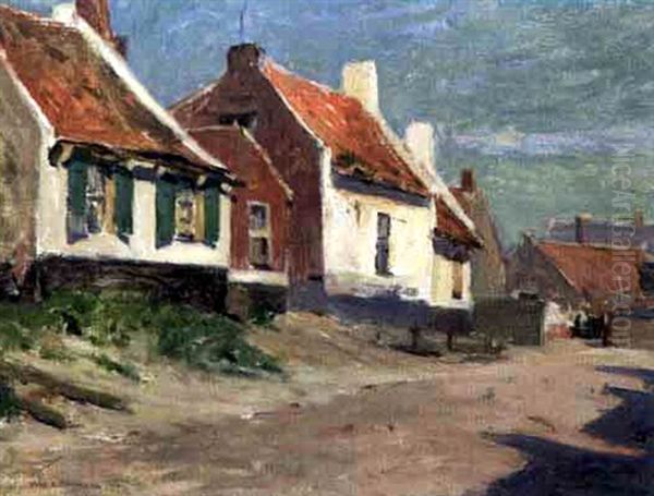 Houses On The Beach Oil Painting by William S. Robinson