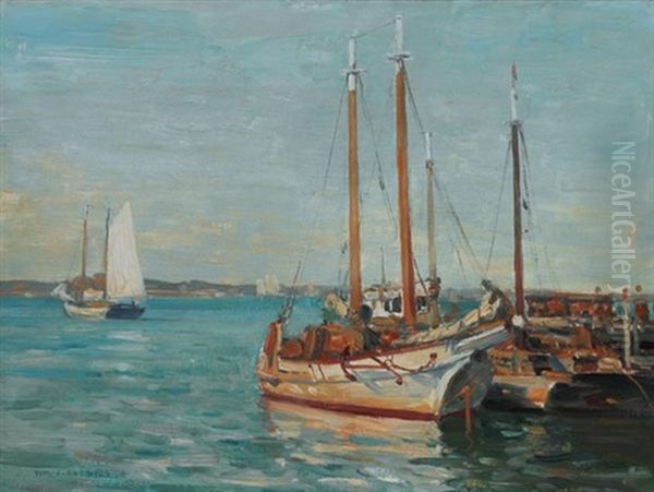 Biloxi Harbor Oil Painting by William S. Robinson