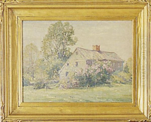 Landscape With Saltbox Oil Painting by William S. Robinson