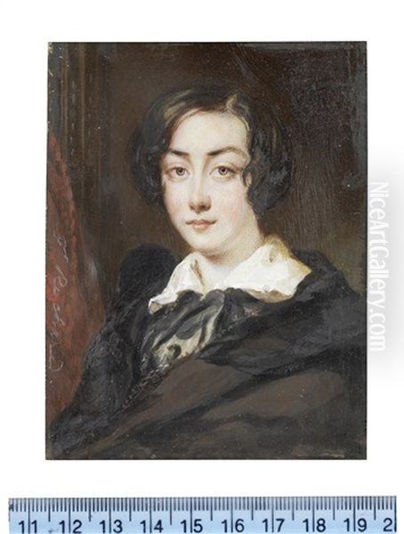 Amantine Lucile Aurore Dupin, Later Baroness Dudevant, Known As George Sand (1804-1876) Oil Painting by Francois Theodore Rochard