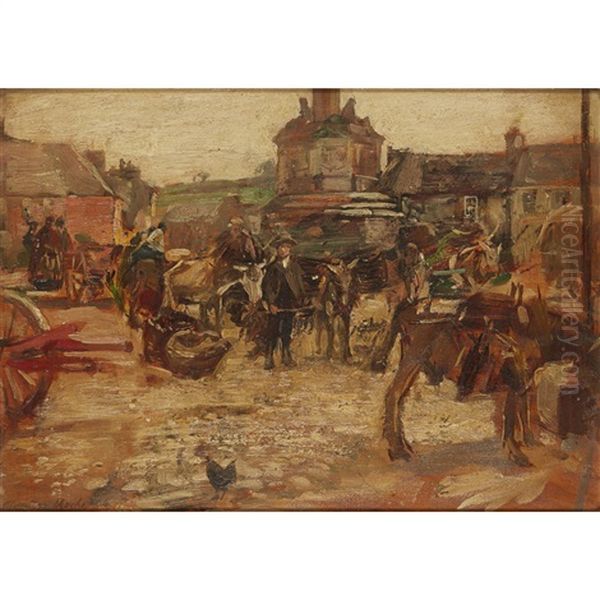 Irish Fair Oil Painting by Alexander Roche