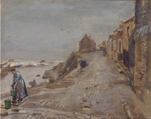 Wet Day, St. Monans Oil Painting by Alexander Roche