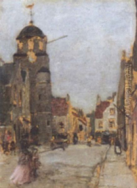 Street Scene Oil Painting by Alexander Roche