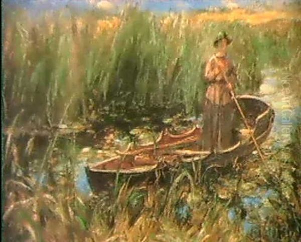 In The Rushes Oil Painting by Alexander Roche