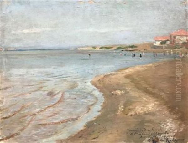 Bord De Mer A Sidi Ferruch Oil Painting by Georges Antoine Rochegrosse