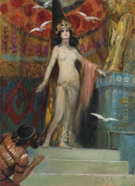 Semiramis, The Queen Of Assyria Oil Painting by Georges Antoine Rochegrosse