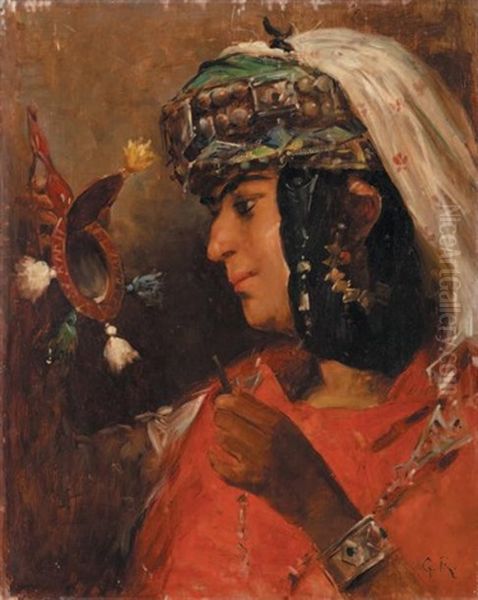 Femme Orientaliste Oil Painting by Georges Antoine Rochegrosse