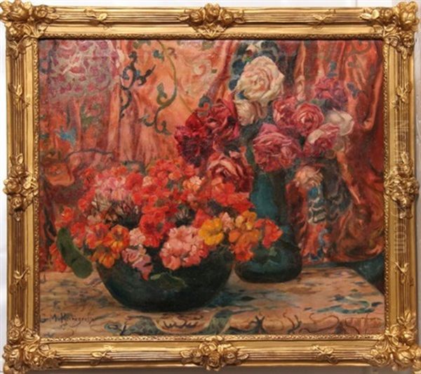 Untitled (flowers) Oil Painting by Georges Antoine Rochegrosse