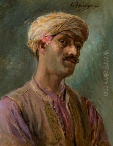 Portrait D'un Oriental Oil Painting by Georges Antoine Rochegrosse