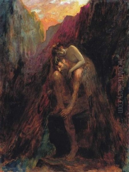 Alakok - Oedipus (figures - Oedipus) Oil Painting by Georges Antoine Rochegrosse