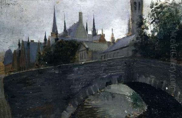 Bruges Oil Painting by Georges Antoine Rochegrosse