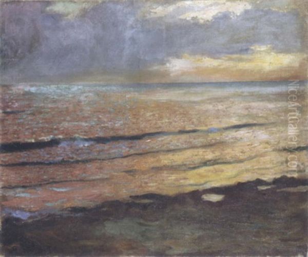 La Plage Oil Painting by Georges Antoine Rochegrosse