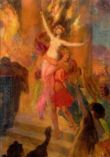 La Danse Du Feu Oil Painting by Georges Antoine Rochegrosse