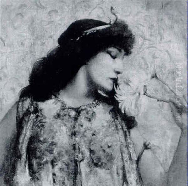 Sarah Bernhardt Dans Le Role De Cleopatre Oil Painting by Georges Antoine Rochegrosse