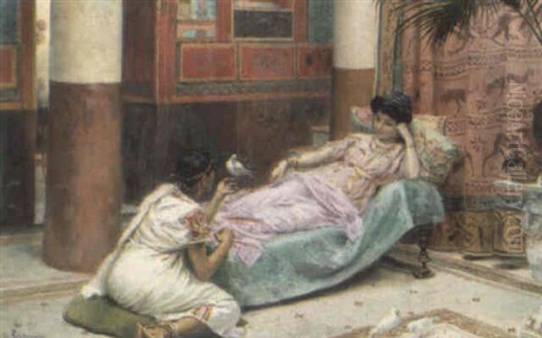 Amoureux Dans Un Palais Oil Painting by Georges Antoine Rochegrosse