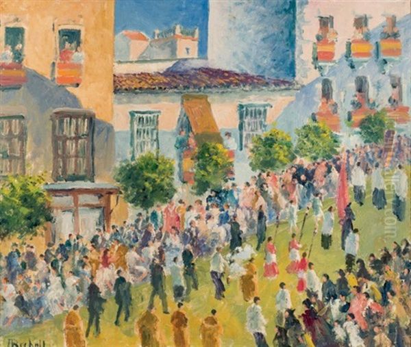 Corpus En Jerez Oil Painting by Juan Jose Rochelt Amann