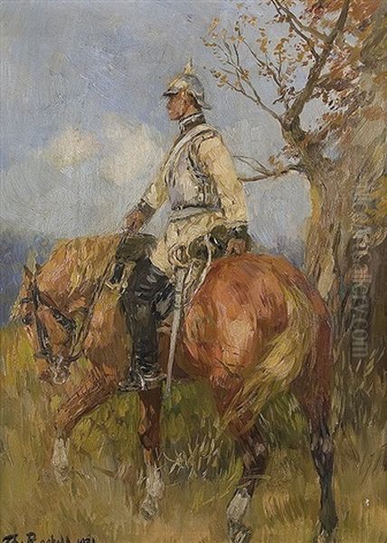 Rider Of The Royal Guards Oil Painting by Theodor Rocholl