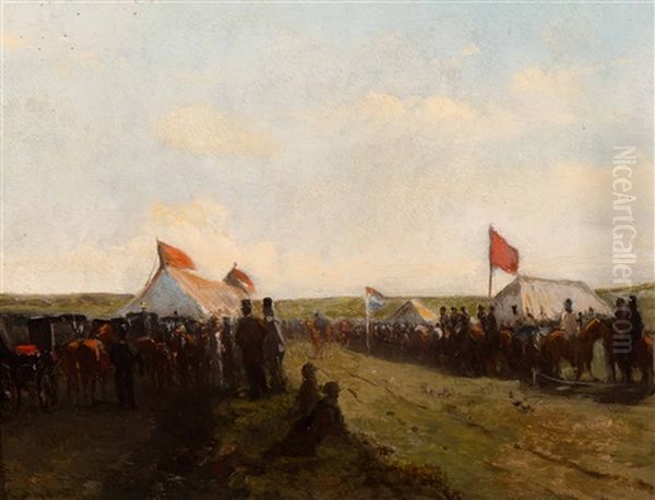 The Welcoming Of The Troops Oil Painting by Charles Rochussen