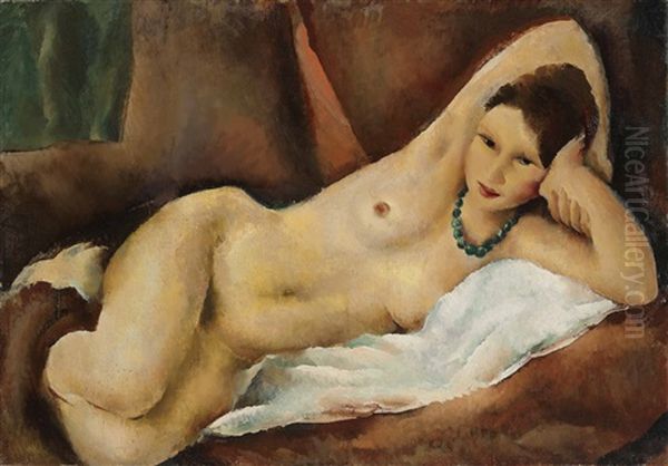 Nu Couche Oil Painting by Vera Rockline